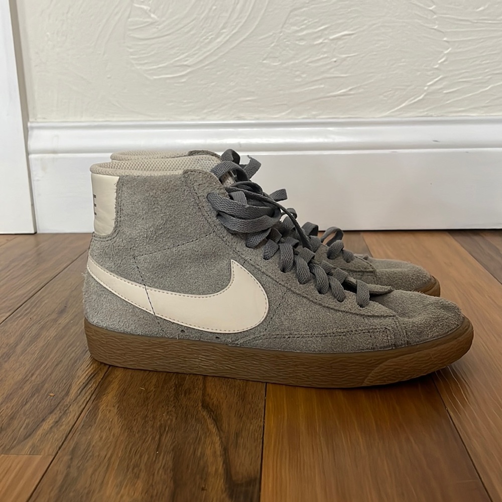 Grey Suede Nike Blazers
